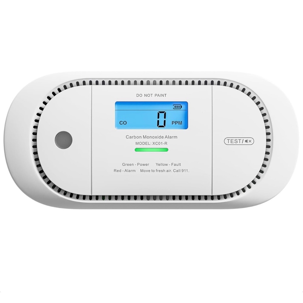 X-Sense Carbon Monoxide Detector Alarm with Digital LCD Display, Replaceable Ba